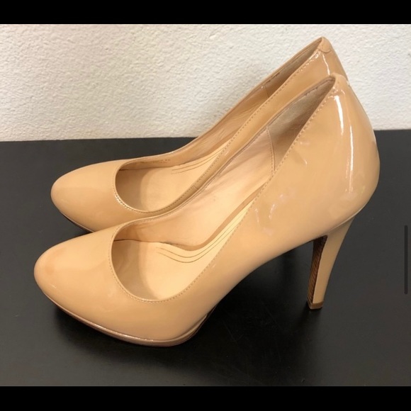 Cole Haan Beige Leather High Heel Shoes - Picture 6 of 7